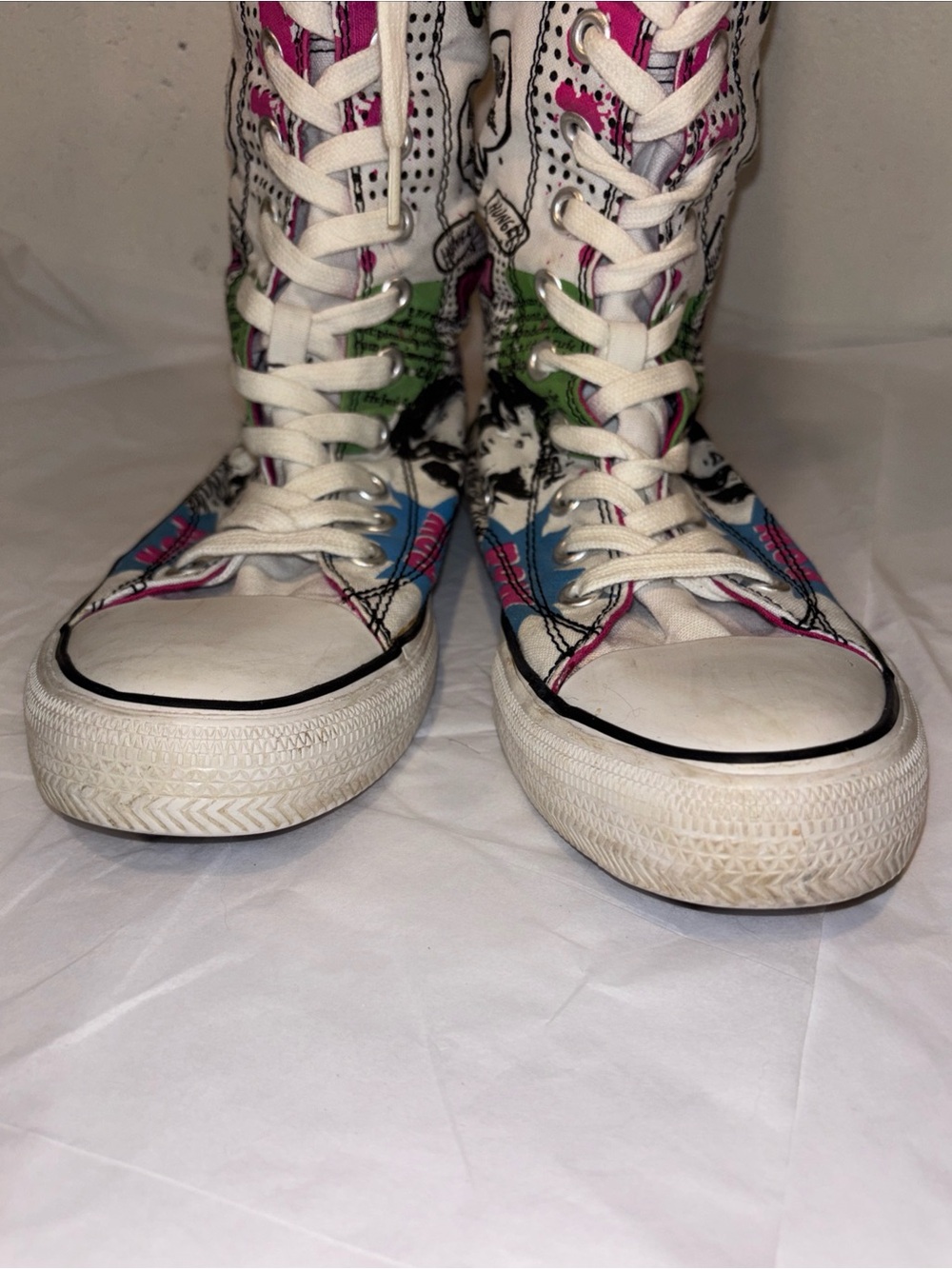 Vintage Airwalk knee high graffiti tennis shoes lace ups Retro Y2K women’s 8.5 - Picture 9 of 13